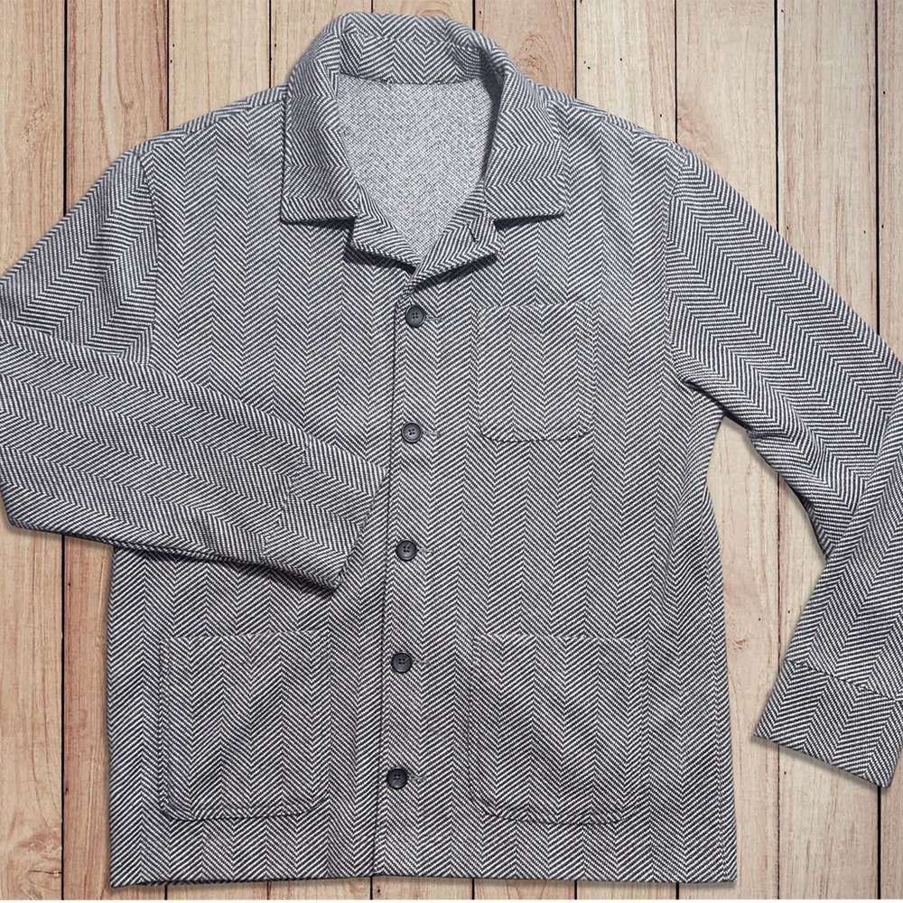 Black and White Herringbone Jacket